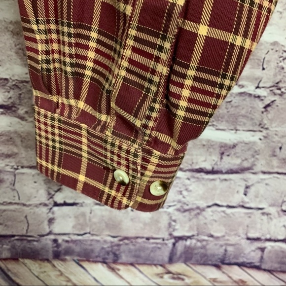 L.L. Bean Plaid Button Front Shirt - Picture 6 of 8